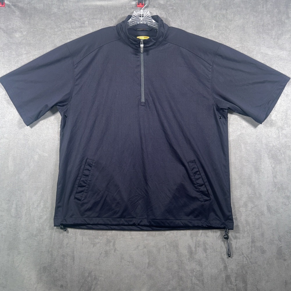 Greg Norman Jacket Mens XL Black Play Dry Golf 1/4 Zip Pullover Windproof